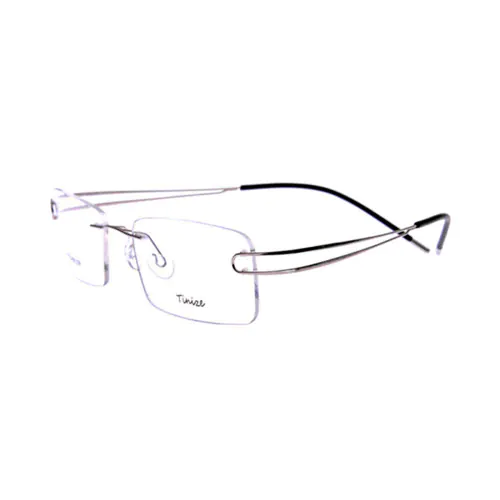 Frameless Glasses with Titanium Frames Silver Twin Temples