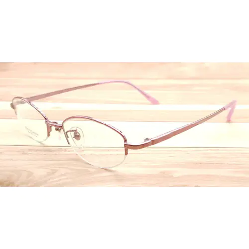 Red Small Titanium Womens Eyeglasses Frames | Design for Power Prescription-Pink