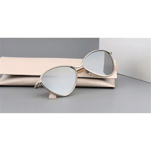 Glasses for Oval Face, Hipster glasses, Cat Eye, Silver