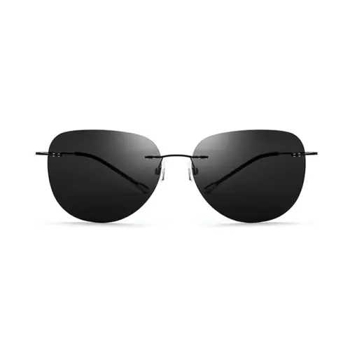 Prescription Titanium Glasses with Black Rimless Frame