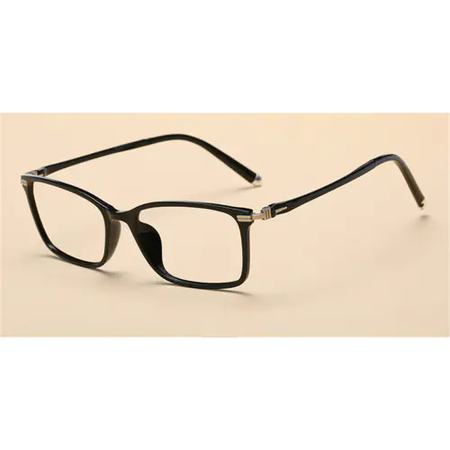 Thin Plastic frames eyeglasses, Crystal Black