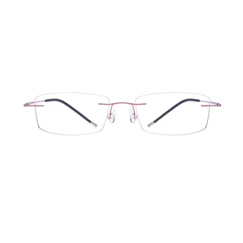 Titanium-Rimless- Glasses-pink