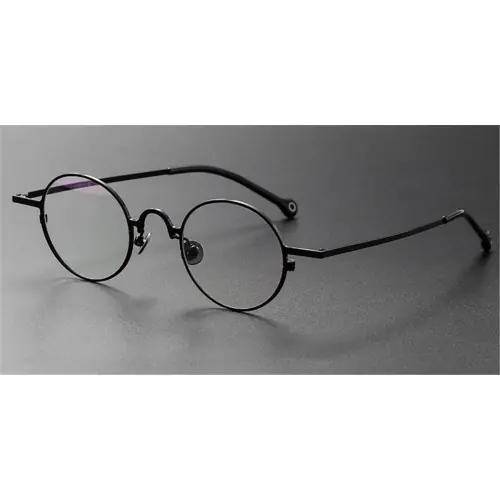 Round Titanium Alloy Womens Eyeglasses Frames | You Deserve to Have-Black