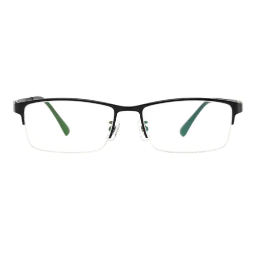 Titanium Semi Rimless Frames | FramesFashion Rimless Collections-Black