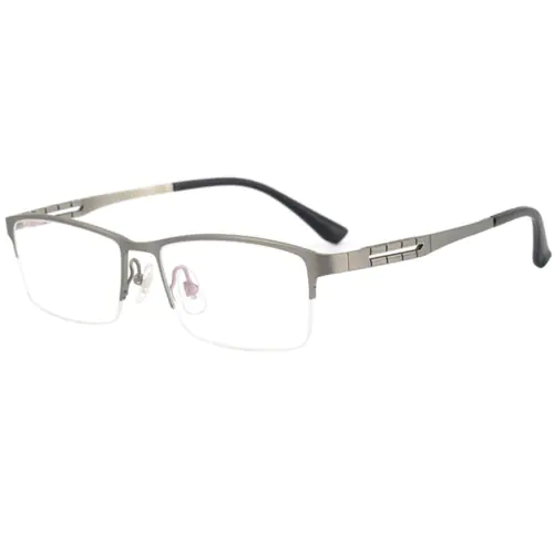 Titanium Semi Rimless Frames | FramesFashion Rimless Collections-Gun
