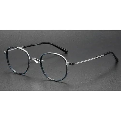 Tortoise Saddle Bridge Titanium Frames for High Prescriptions-Blue