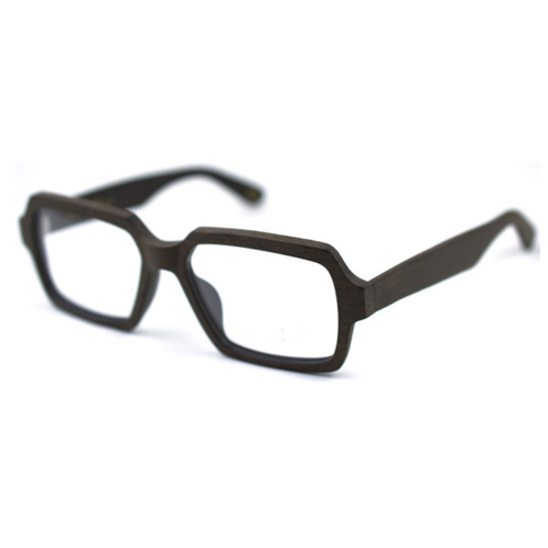 Wood Grain Eyeglasses Black Frame