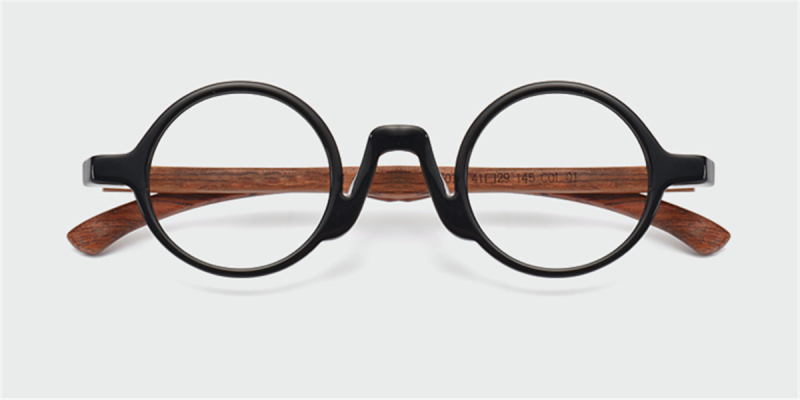 Super Small Round glasses for men Black