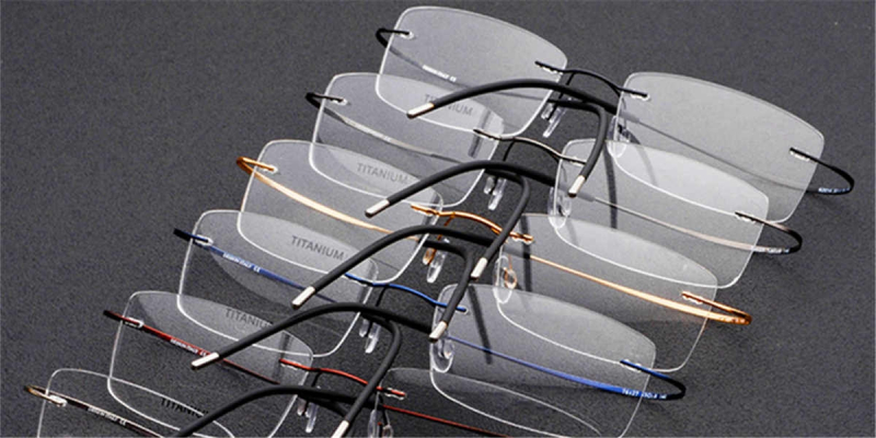 black rimless eyeglasses-s