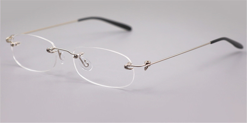 Oval Wire Metal Rimless Glasses Super Light