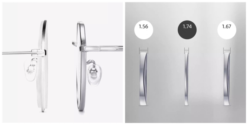 Small Round Browline Titanium Glasses for a Narrow Forehead 