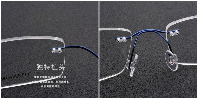 black rimless eyeglasses-d