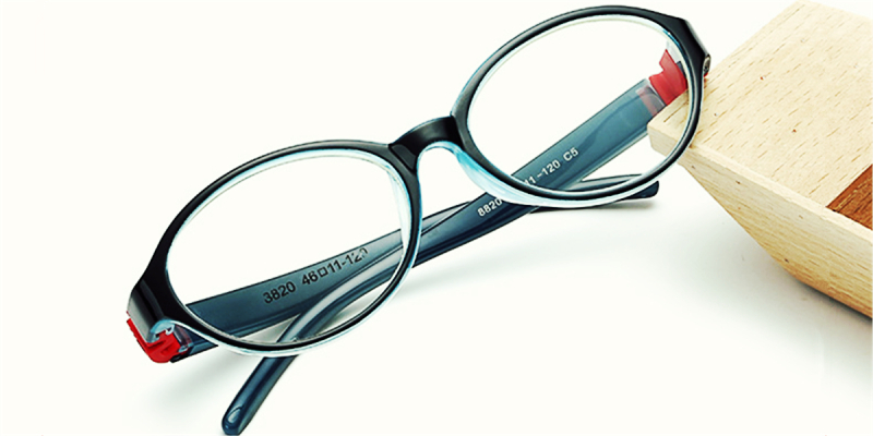 Toddlers Glasses with Super Flexible Acetate Frames, Black