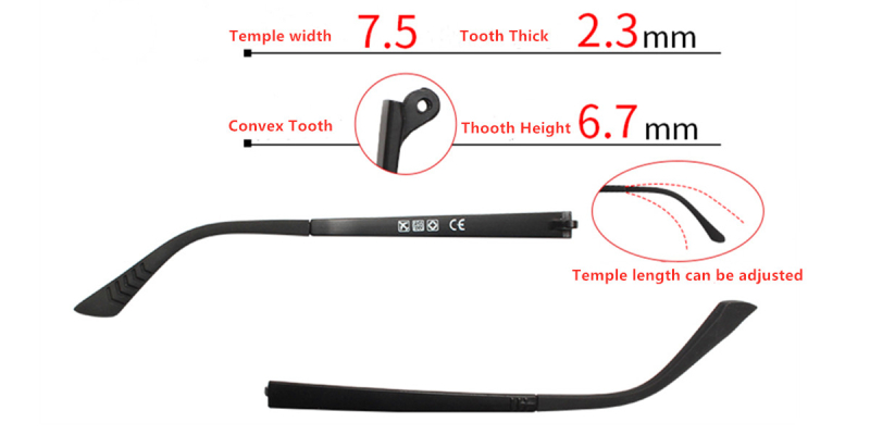 Eyeglasses replacement temple arms