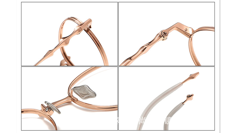 Redefine Elegance with Titanium Oval Frames for High Prescription| You Deserve to Have-Rose Gold