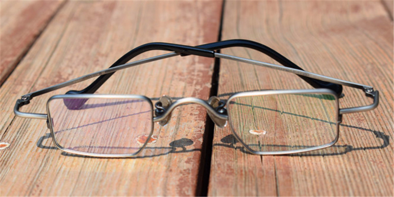Rectangle Wire Titanium High Prescription Glasses Frames
