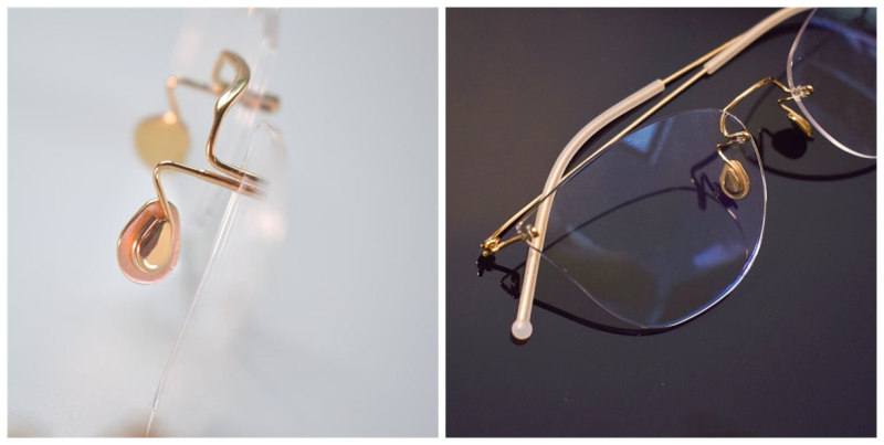 18 K Custom Made Rimless Real Gold Eyeglasses, Make a Luxury Statement