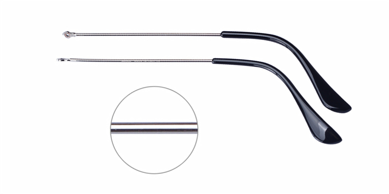 Eyeglass replacement temple arms black thinner 