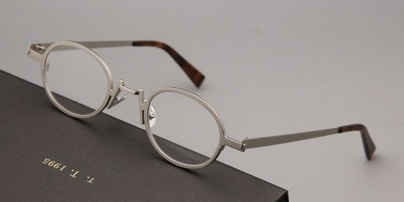 Small Oval Alloy High Prescription Glasses Frames 
