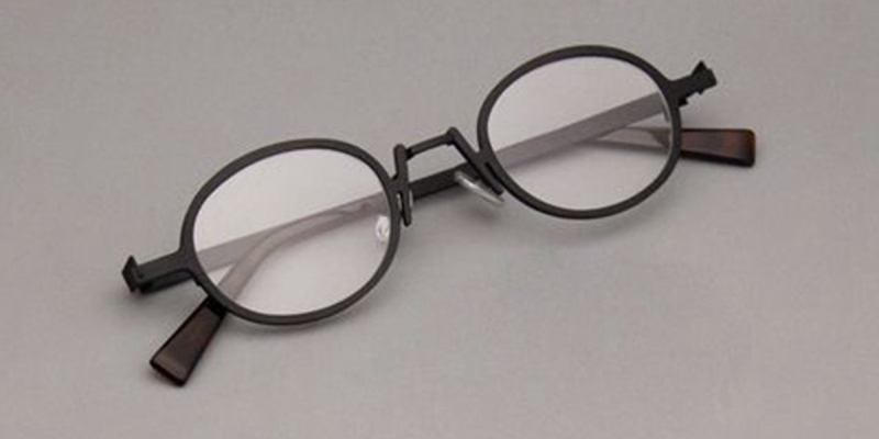 Small Oval Alloy High Prescription Glasses Frames 