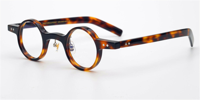 wide rim round high prescription glasses