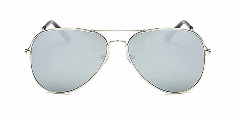 Hipster glasses with Silver Aviator Frame