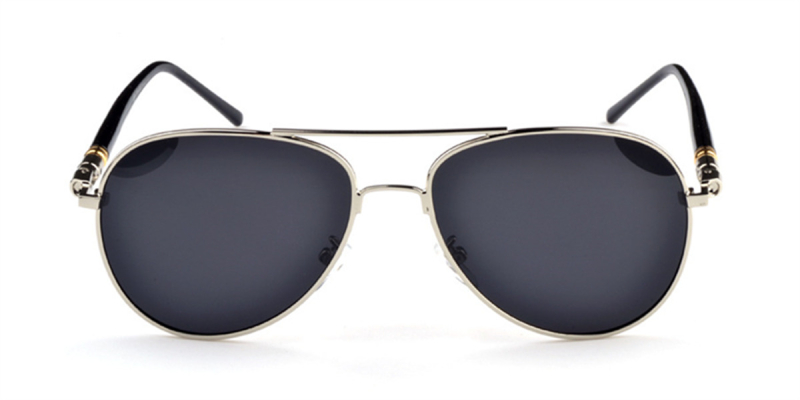 aviator eyeglasses silver  front