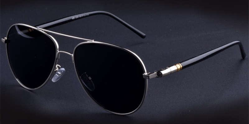 aviator eyeglasses silver diagonal black