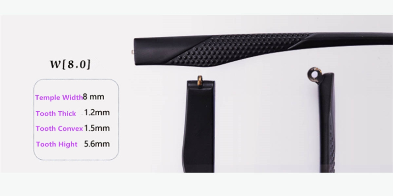 Eyeglasses temple for eyeglasses repair 8.0 mm width