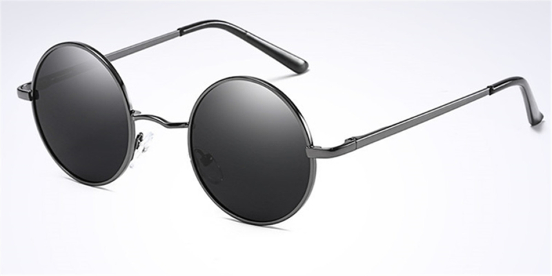 Discount round glasses for men, Gun Gray