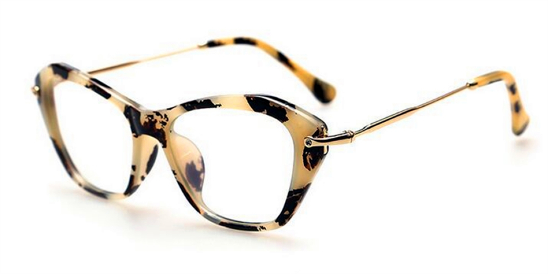 Best Zebra Cat Eye Glasses diagonal