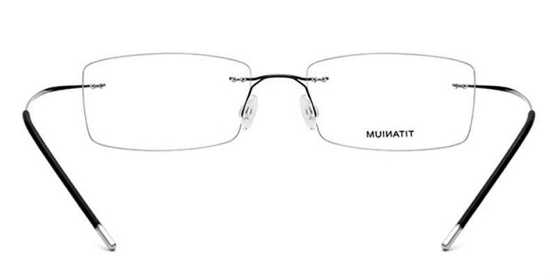 black rimless eyeglasses-b