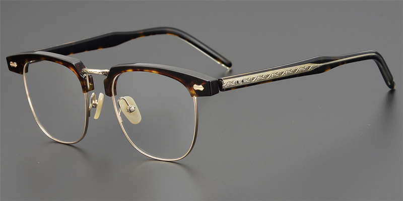 Vantage Clubmaster Browline Titanium Glasses Present Your Elegant and Chic
