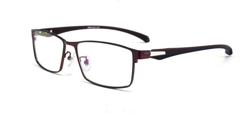 No line bifocals reading glasses Brown Titanium Alloy