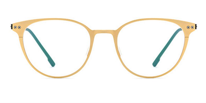 Round Browline Titanium Glasses