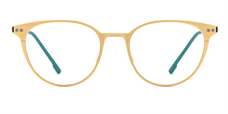Round Browline Titanium Glasses