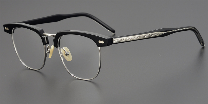 Vantage Clubmaster Browline Titanium Glasses Present Your Elegant and Chic