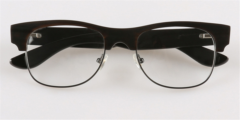  Buffalo Horn Glasses-Browline Clubmaster-Wide Temple Design