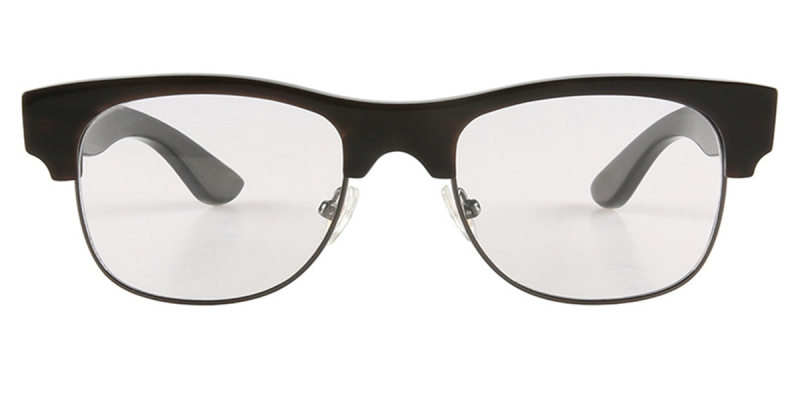  Buffalo Horn Glasses-Browline Clubmaster-Wide Temple Design