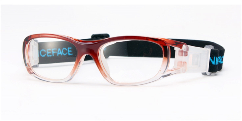 Brown Clear Acetate Prescription Safety Glasses for Football-d