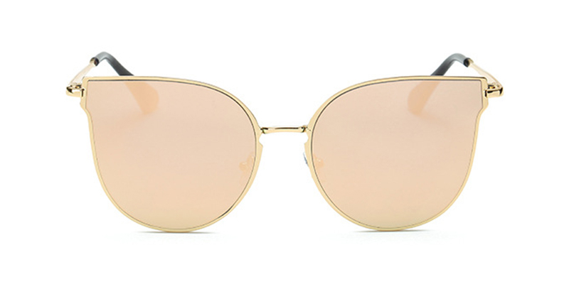 Oversized flash cat-eye sunglasses Golden film