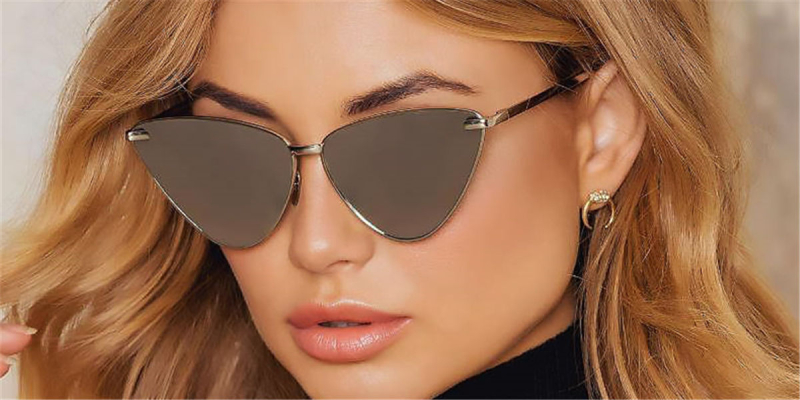 Polarized Flush Cat Eye Oversized Designer Sunglasses