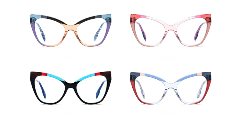 Best Colorful Clear Zebra Cat Eye Glasses