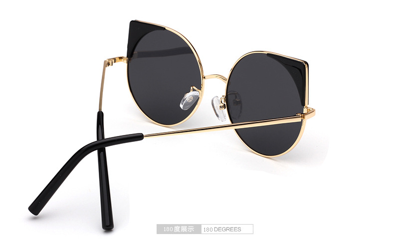Prescription Round Cat Eye Sunglasses, Glod Frame