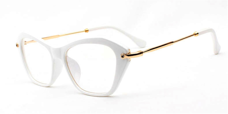White designer eyeglass frames hot sale