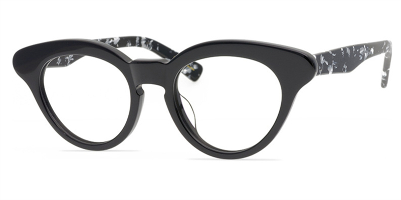 Colorful Acetate Cat Eye  Clear Glasses | Make Your Eyes the Center of Attention-Black