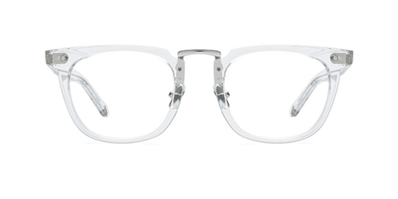 Clear Acetate Rectangular Eyeglasses 