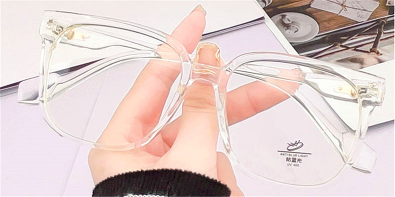 Clear Browline Glasses Designed for a Narrow Forehead