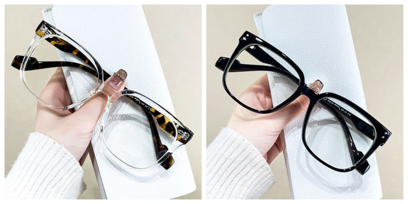 Clear Browline Glasses Designed for a Narrow Forehead
