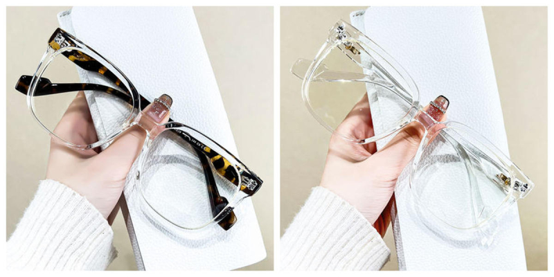 Clear Browline Glasses Designed for a Narrow Forehead